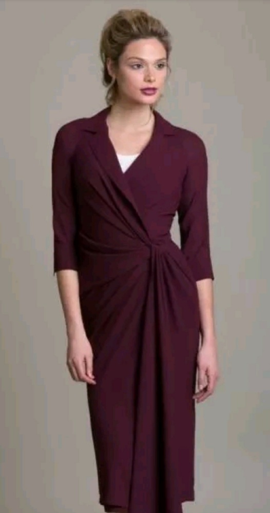Byron Lars Beguile Maroon Wrap Dress